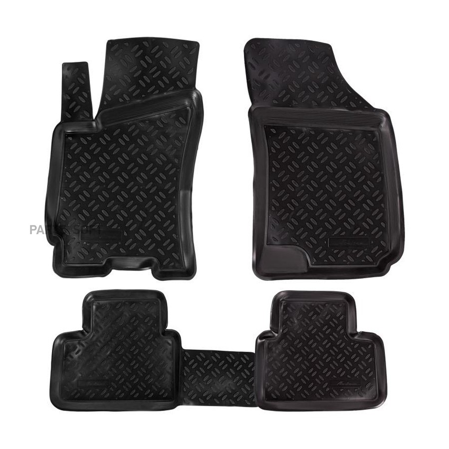 Коврики салона Chevrolet Lanos sd 1996 г.в-> полимерный черный "AIRLINE" (высок. борт) (4 шт.) - AIRLINE None None